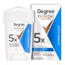 Degree Clinical Strength Antiperspirant Deodorant 96-Hour Sweat and Odor Protection Shower Clean Soft Solid 5x Types of Sweat 1.7 oz