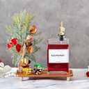 Olive Oil Dispenser Bottle for Kitchen, Soy Sauce Dispenser, Cooking Vinegar Dispenser Set, Glass Oil Cruet with 4 Pourer Spouts, Coffee Syrup Dispenser (Golden Daisy, 4 Pack)