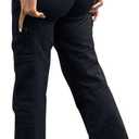 Women's Cargo Jeans Pants (X-Large, B-black 1)