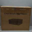 Clear Acrylic Dog Play Pen Indoor - 59 Inch 10-Panel Pet Enclosure for Small Dogs & Cats, Outdoor Use with Door, Easy Assemble & Cleaning