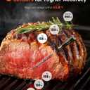 Wireless Meat Thermometer with App Control, 600FT Bluetooth Range, 2 Probes & 6 Sensors, 0.5S Instant Read, LCD Display, IP67 Waterproof Real-Time Monitoring & Smart Alerts for BBQ, Grill, Oven