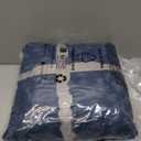 Cozy Bliss Faux Fur Throw Blanket for Couch, Fuzzy Soft Plush Thick Warm Fluffy Reversible Wave Textured Blanket for Sofa Bedroom Living Room, 55 * 70 Inches Navy Blue