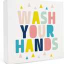 Kids Bathroom Decor - Wash Your Hands Wooden Box Sign 5x5, Toddler Boy Girl Bathroom Decor, Bathroom Decor for Kids, Colorful Bathroom Decor, Bathroom Shelf Decor