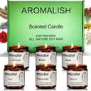 6PCS Aromatherapy Candles Ladies Gift Set Autumn Candles Home Bedroom Soy Wax Jar Candles Birthday Gift Mother's Day Christmas Gift, Spa Relaxation
