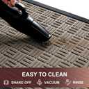 Mibao Front Door Mat, Heavy Duty Durable Welcome Mat for Outdoor Indoor, Dirt Trapper Waterproof Super Absorbent Door Mat for Entryway Outside Patio Porch,61.5" x 36", Beige