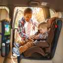 Siivton 2-in-1 Car Seat Protector & Kick Mat with iPad Holder - Kids Backseat Organizer with Touchscreen Pocket, Storage Pockets & Waterproof Cover for Child Safety and Mess-Free Rides