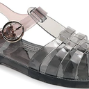 Toddler Sandals Jelly Shoes Girls Unisex Boy Flat Retro Slides Clear Kids Water Slippers Slingback Summer Beach Size 8 Adjustable Buckle Glitter Dress Soft