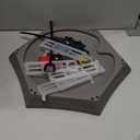 DEZAWRTY Gyro X Stadium Battling Set, 4 Spinning Tops, 2 Launchers and Arena with X Acceleration Rail, Boys Toys Kids Birthday Gift Ideals, 6+ Years Old (Grey)