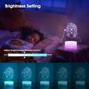 3D Night Light Gifts: Singer Stuff, Teen Girls Women Fans Room Party Decor, Table Lamp with Remote Control 16 Color Changing (Blue)