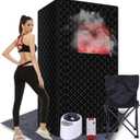 Portable Sauna Box for Home - Steam Sauna Tent for Relaxation - Indoor Personal Sauna for Health Benefits and Ease Muscle Tension, with Steamer, Folding Chair (Sauna-Q 01)