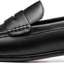 Journey West Mens Dress Shoes Slip on Penny Loafers for Men (US 8.5, Black)