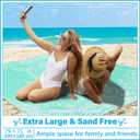 Oversized Turkish Beach Towel Blanket XXL Cotton Sandproof Towels Boho Woven Extra Large Big Sand Free Giant Throw Blankets Huge Quilt XL Picnic Camping Necessities Cloud for Adult Gifts (XXL(79x71 IN,200x180 CM), Aqua Turtle Maotand)