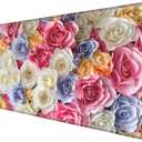 Giant 48x24 Large Mouse Pad XXXL Desk Mat Gaming Mousepad Huge Desk Pad Pink Rose 4XL Full Computer Mat for Protector Desktop Wireless