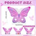 Resurhang 60 Pcs Butterfly Party Zipper Treat Bags Pink Food Goodie Gifts Bags Resealable Butterfly Themed Party Snack Candy Containers for Birthday Baby Shower Bridal Showers Supplies