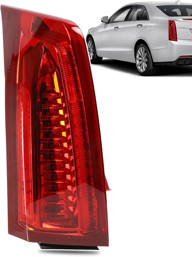 LED Tail Light Assembly Compatible with 2013-2018 Cadillac ATS Left Driver Side Taillight Replace 84081571