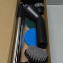 Leebein Electric Spin Scrubber, Cordless Cleaning Brush for Bathroom Shower Tub, IPX7 Waterproof Power Scrubber with 7 Brush Heads, Extendable Long Handle and 2 Speeds Scrubber for Bathtub Floor (Black)