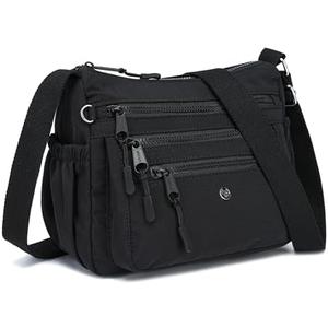 AOCINA Crossbody Bags for Women Multi Pocket Nylon Lightweight Ladies Purses Messenger Shoulder Handbags Satchel Travel Bag