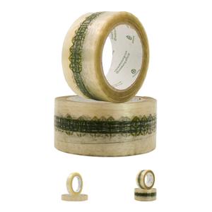 Biodegradable Packing Tape | Plant-Based Cellulose Packaging Tape | Heavy Duty All-Purpose Adhesive for Shipping, Moving, Office, Crafts | Easy-Tear, Low-Noise, Clear - 3pk 1.93 in x 70 yds