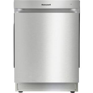 Honeywell 24 Inch Dishwasher with 12 Place settings, 7 Washing Cycles, Stainless Steel and Plastic Tub, UL/Energy Star- Stainless Steel