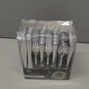 Plastic Cutlery Silverware Extra Heavyweight Disposable Flatware, Full Size Cutlery Combo, Polished Silver, 80 Forks, 40 Spoons, 40 Knifes, Value Pack 160 Count