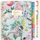 Teacher Planner 2026-2027 - Teacher Lesson Planner 2026-2027 with Colorful Tabs, July 2026 - June 2027, 26-27 Teacher Planners Weekly and Monthly, 8.3" x 11", Academic Year Lesson Plan Book, Twin-Wire Binding - Floral (updated version)
