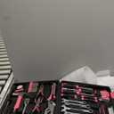 Tool Set- 412 Piece Home Repair/Auto Tool Kit, Storage Organizer with Drawers, Toolbox Storage Case for Women & Men, Perfect for Homeowner, Diyer, Handyman, DIY (Pink)