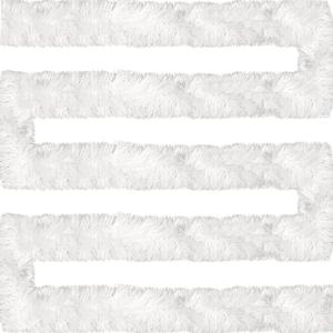 Jishi 50 FT Christmas Garland White Tinsel Garland Christmas Tree Decorations - Non-Lit Xmas Holiday Decor Outdoor Indoor Home Garden Outside Wedding Party Artificial Thick White Decorative Garland