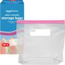 2 x Amazon Basics Reclosable Gallon Food Storage Bags with Double Zipper Seal, Stand and Fill Base, BPA Free, 120 Count