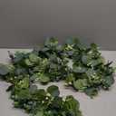 Waipfaru Eucalyptus Garland, 5.9FT Greenery Garland, Green Garland with Flowers, Artificial Faux Silver Dollar Eucalyptus Leaves Vines for Table Home Wedding Mantle Party Indoor Outdoor Decor