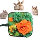 Rabbit Foraging Mat Bunny Snuffle Mat for Small Animals Interactive Puzzle Toy Feed Mat for Rabbits Bunnies Guinea Pigs Hamsters Puppies Chinchillas Kitten 17.7 Inches