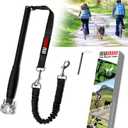 Hands Free Dog Bike Leash - Black and Black Handle - Dog Bike Attachment - Easy Installation and Removal - Lead for Exerciser, Training, Jogging, Cycling, Bicycle-Cruises and Outdoor - Safe with Pets (Medium, 2)