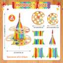 2 Pcs Art Paint Party Treat Stand with 48 Treat Cones Multicolor Paint Cupcake Stand Art Theme Painting Splatter Holder Dessert Holder Decoration for Birthday Baby Shower Supplies