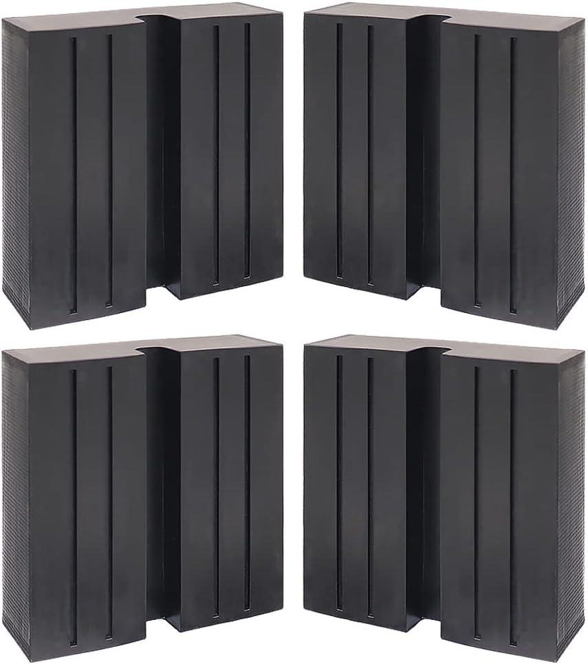 Jack Rubber Pad, Car Black Anti-Slip Rail Pinch Weld Adapter Support Block Heavy Duty for Car Lift (4 Pack, 5#)