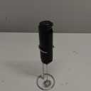 Powerful Milk Frother Handheld Foam Maker, Mini Whisk Drink Mixer for Coffee, Cappuccino, Latte, Matcha, Hot Chocolate, With Stand, Black