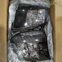 HID Projector Headlight Assembly for 2007-2014 Cadillac Escalade/2007-2014 Escalade ESV/2007-2013 Escalade EXT Left Right Side Headlamp Black Housing Clear Reflector
