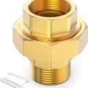 GASHER 1PC Brass Union, 1" NPT Male x 1" NPT Female Pipe Fitting