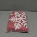 Estmy Red Snowflake Christmas Runner Rug 2x5, Cute Winter Seasonal Christmas Bathroom Runner Rugs Extra Long Bath Mat Non Slip Washable, Holiday Festive Xmas Area Runner Rugs for Kitchen Entryway