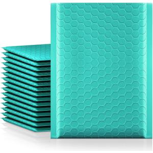 Fuxury Bubble Mailers 6x10" 100 Pack Teal Padded Envelopes Usable Size 6x9" Mailing Envelopes Bubble Padded Opaque Shipping Bags for Mailing,Packaging, Small Business, Boutique #0, 6x10" 100PC