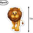 Lion Zoo Animal Stickers 1in for Scrapbooking, Arts, Craft, Kids DIY, Calendars Journals 80-Pack