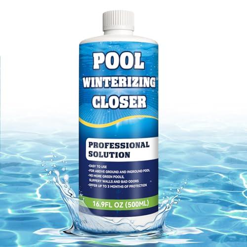 Pool Closing Kit for Above Ground, 3 in 1 Pool Winterizing Kit, Easy to Use Pools Closing Chemicals, Above Ground Winterizing Kits for Saltwater & Inground Pools, Up to 15,000 Gallon (16.9 OZ)