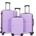 Luggage Set 3 Pieces -Suitcase Set - Luggage with Wheels - Check-in Luggage - PC + ABS Durable Suitcase Rotating Silent Wheels 3-Piece 20/24/28 Mint Green (purple)