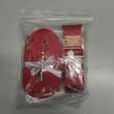 Lionet Paws Silk Collar and Leash Set, Adjustable Comfortable Red Collar with Metal Buckle for Small to Large Dogs, Neck 16-24 Inches