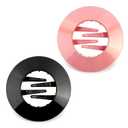 2 Pcs Flexible Flat Hair Clips for Women, Glossy Non-Slip Flat Claw Clips for Thick Hair, Easy Grip French Hair Barrettes, No Crease Styling Accessories for Thin Long Hair (2, Black + Pink)