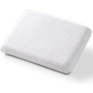 Ultra Thin, Flat Pillow for Sleeping 3.25 Inch Height, Thin Memory Foam Pillow for Stomach Sleeper, Slim Bed Pillow for Side and Back Sleepers, Standard Size