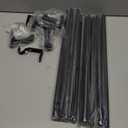 2 Pack Industrial Curtain Rods for Windows 66 to 120 Inches, Blackout Wrap Around Curtain Rod, for Indoor and Outdoor, 5/8 Inch Diameter, 65 to 120 Inches, Black