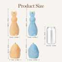 WDS WONDROUS Easter Flameless Candles Set of 4, LED Bunny & Egg Candles with Floral Embossed Design, Blue & Orange Battery Operated Candle for Home Decor, Gift for Women, Mom, Easter Decor