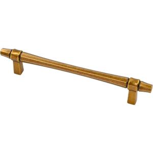 Alzassbg 6 Pack Antique Brass Cabinet Pulls, 5 Inch(128mm) Hole Centers Kitchen Cabinet Handles for Cabinets and Drawers AL3104AB