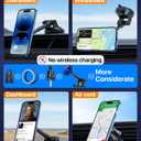 HTU 2026 Upgraded for Magsafe Car Mount [80LBS Strongest Suction & Military-Grade] Powerful Magnetic Cell Phone Holder for Car Dashboard Windshield for iPhone 17 16 15 14 Pro Max Mini,Dark Blue