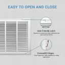18 x 18 Inch (Duct Opening) Return Air Filter Grille for 1 Inch Filters, HVAC Vent Cover for Wall & Ceiling, Powder-Coated Steel with Removable Door