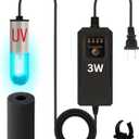 3W Mini UV Light for Aquariums with 4 Timer Modes | UV-C Clean Light for Use in Sump Areas, Filters, Top Filter Boxes & Small Ponds  Keeps Fish Tanks Clear & Healthy